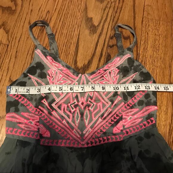 Pink & Gray Boho Maxi Dress S/M - Picture 10 of 12